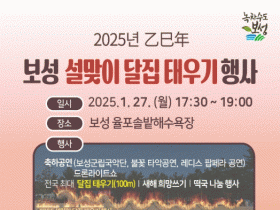 보성군, 2025년 설맞이 달집태우기 행사…드론 라이트쇼