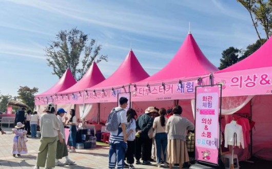 핑크뮬리 보고 보물 찾고…합천 핑크마켓 개장